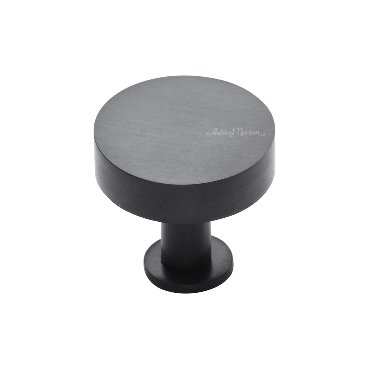 Ashley Norton - MT3885-032-DOR - Solid Brass Disc 1-1/4 Inch Mushroom Cabinet Knob in Dark Oil Rubbed
