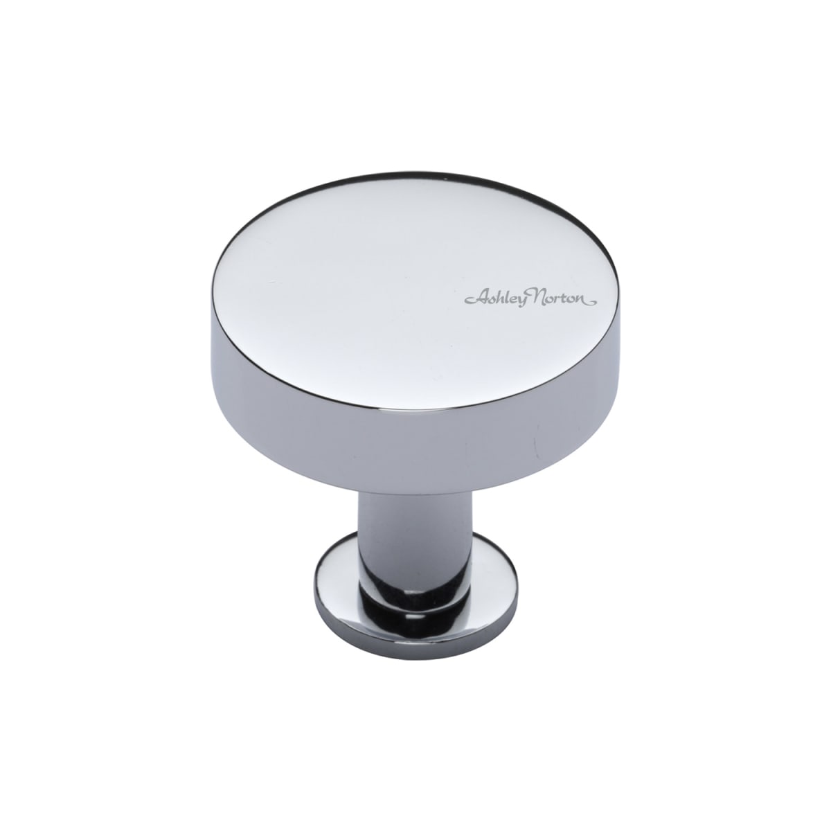 Ashley Norton - MT3885-032-PCH - Solid Brass Disc 1-1/4 Inch Mushroom Cabinet Knob in Polished Chrome