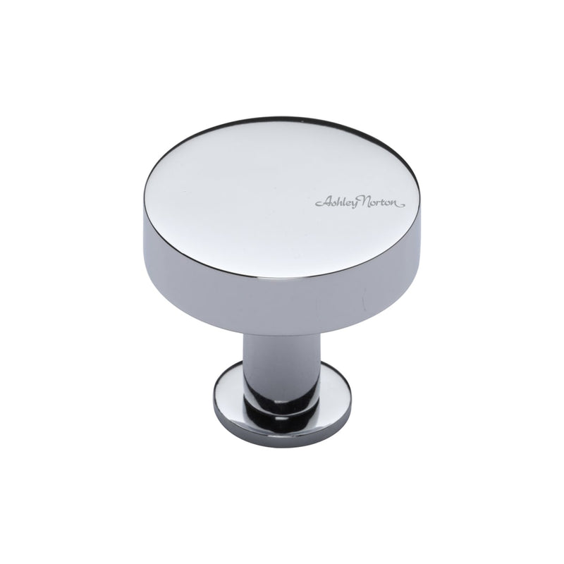 Ashley Norton - MT3885-032-PCH - Solid Brass Disc 1-1/4 Inch Mushroom Cabinet Knob in Polished Chrome