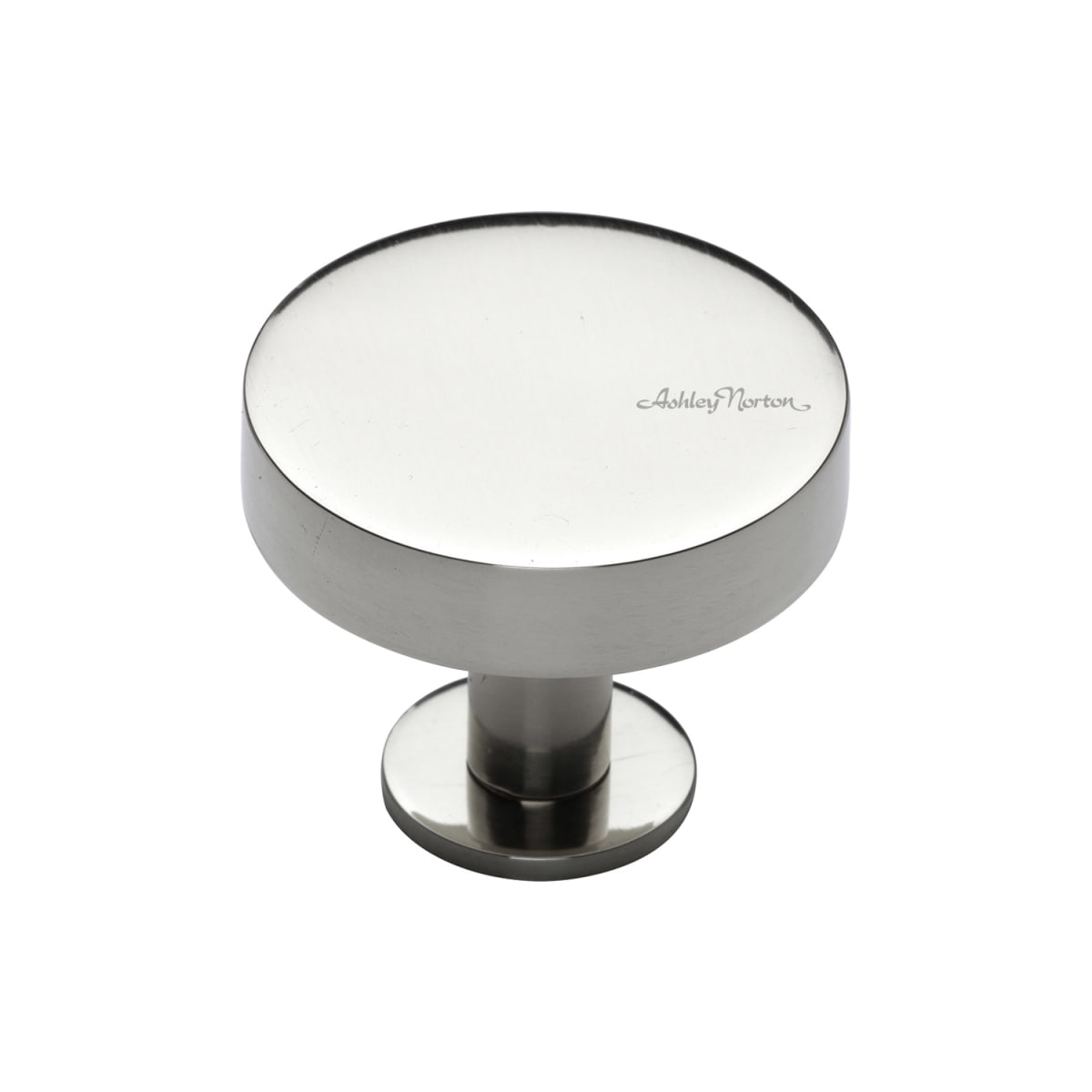 Solid Brass Disc 1-1/2 Inch Mushroom Cabinet Knob