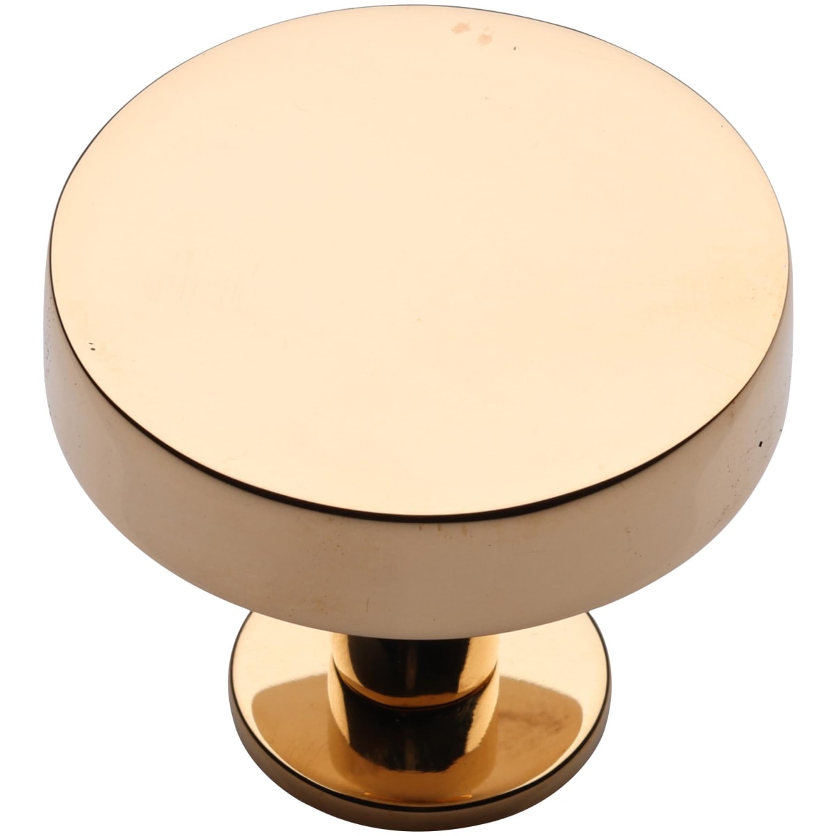 Ashley Norton - MT3885-038-ULB - Solid Brass Disc 1-1/2 Inch Mushroom Cabinet Knob in Unlacquered Brass