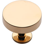 Ashley Norton - MT3885-038-ULB - Solid Brass Disc 1-1/2 Inch Mushroom Cabinet Knob in Unlacquered Brass