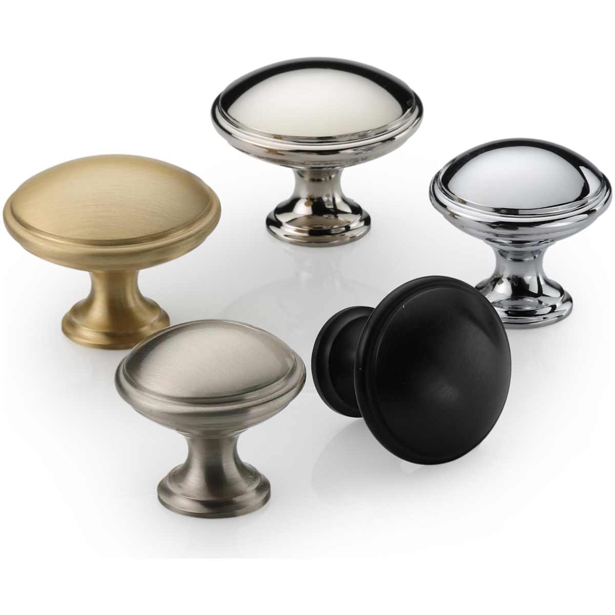 Ashley Norton - MT3950-038-GSN - Solid Brass Andria 1-1/2 Inch Mushroom Cabinet Knob in Satin Nickel