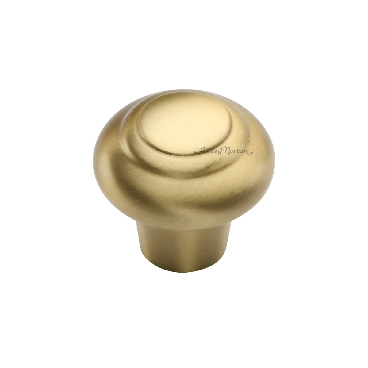 Solid Brass Beaded 1-1/4 Inch Mushroom Cabinet Knob