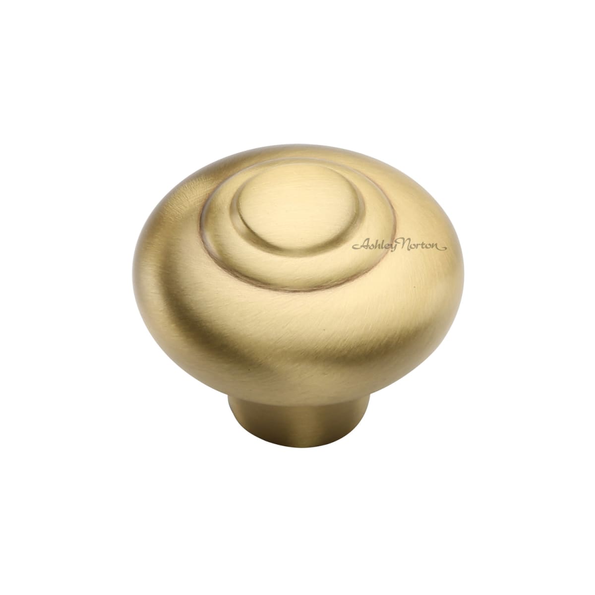 Solid Brass Beaded 1-1/2 Inch Mushroom Cabinet Knob