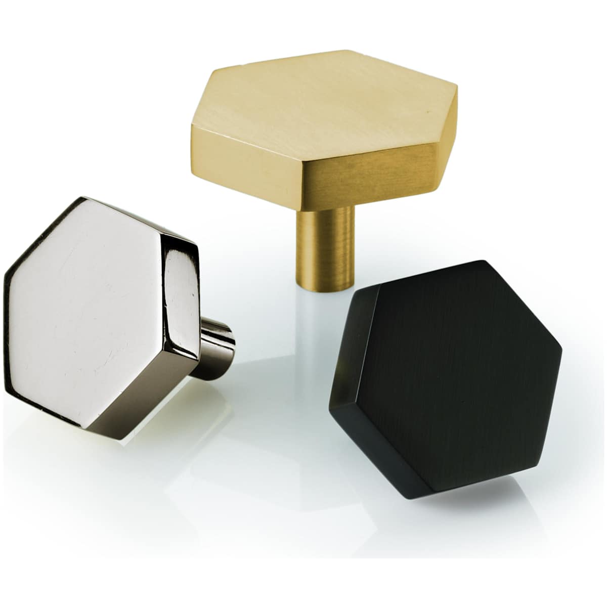 Ashley Norton - MT4334-036-PNI - Solid Brass Hex 1-3/8 Inch Geometric Cabinet Knob in Polished Nickel