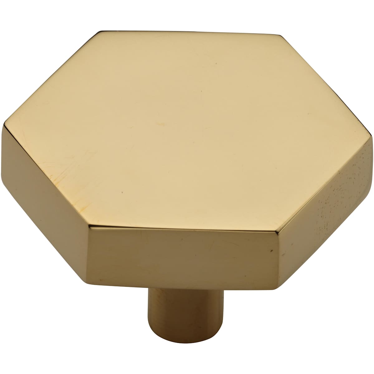 Ashley Norton - MT4334-043-ULB - Solid Brass Hex 1-3/4 Inch Geometric Cabinet Knob in Unlacquered Brass