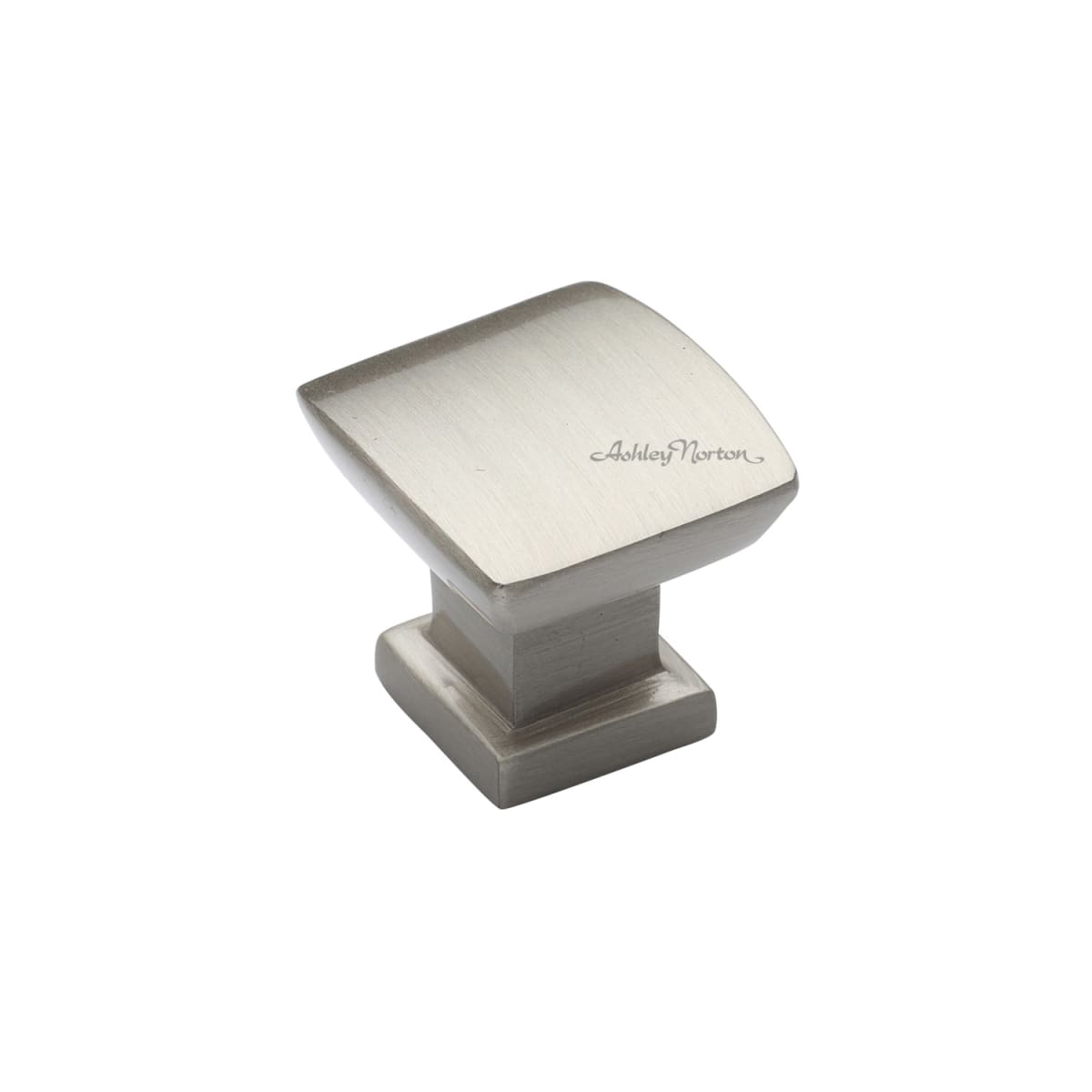 Ashley Norton - MT4382-025-GSN - Solid Brass Hudson 1 Inch Square Cabinet Knob in Satin Nickel