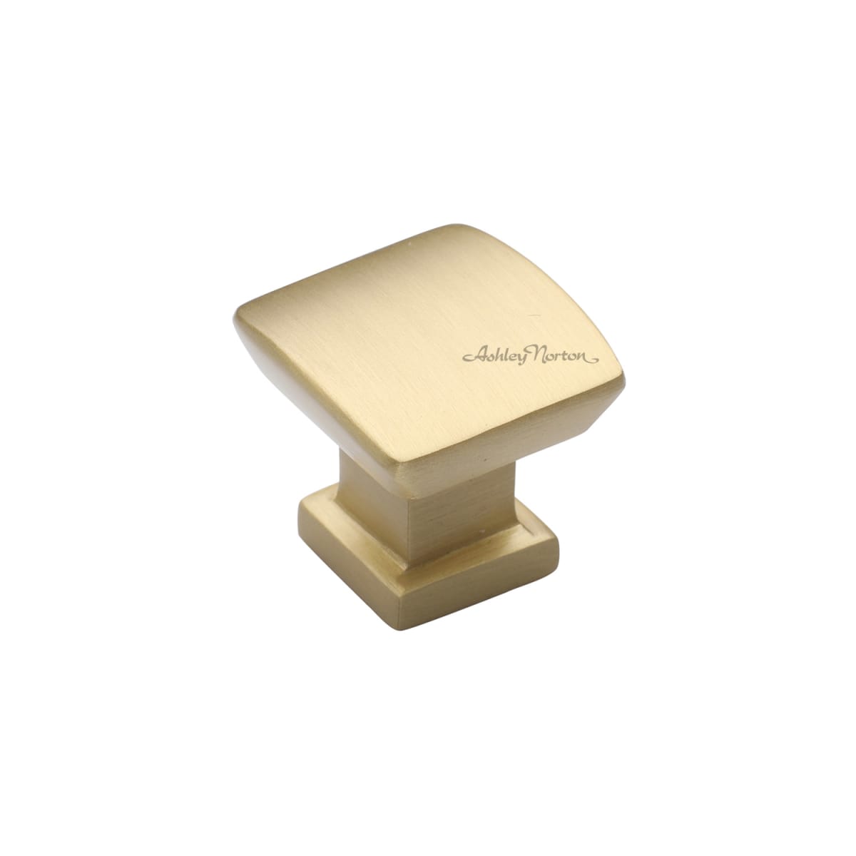 Solid Brass Hudson 1 Inch Square Cabinet Knob