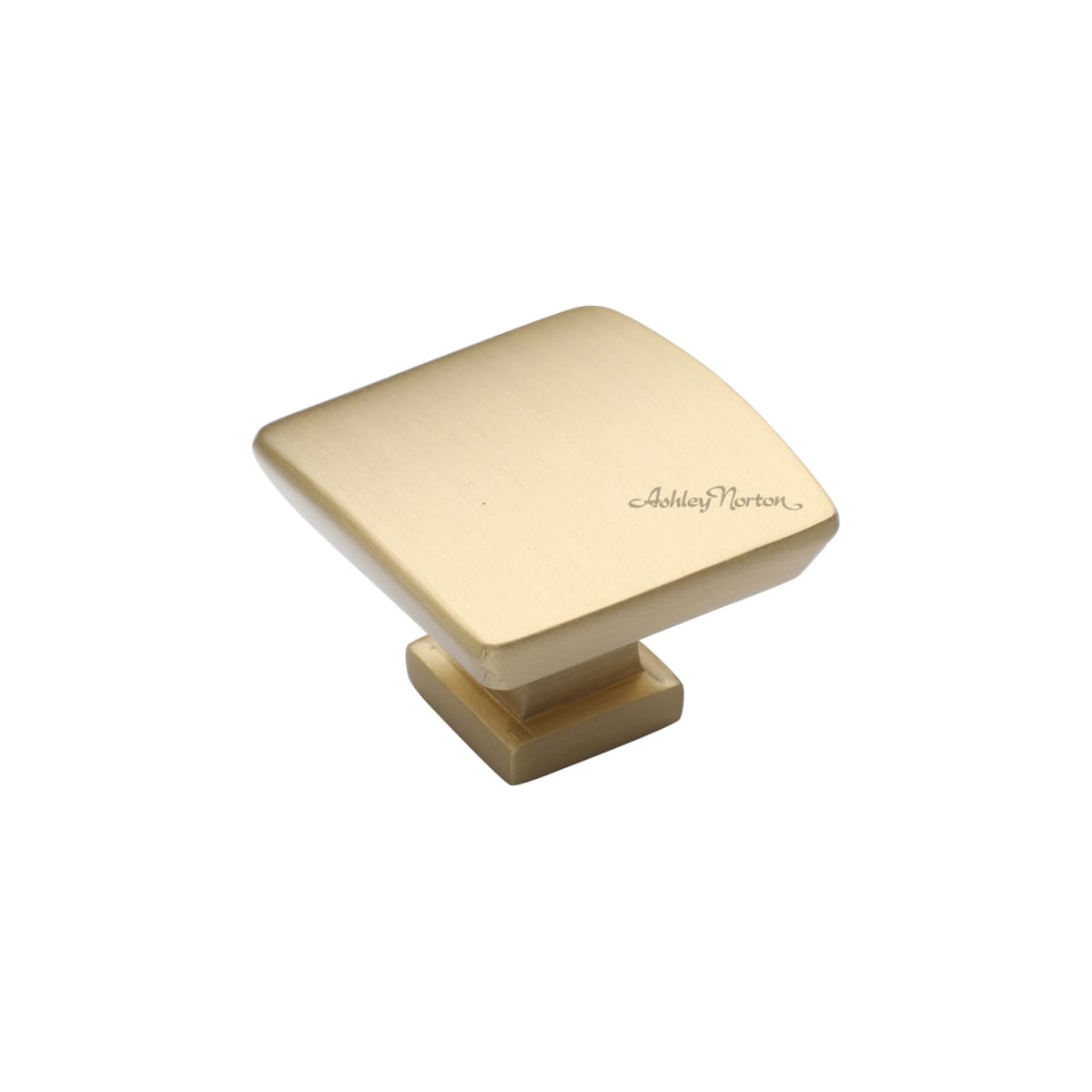 Ashley Norton - MT4382-035-MSB - Solid Brass Hudson 1-3/8 Inch Square Cabinet Knob in Satin Brass