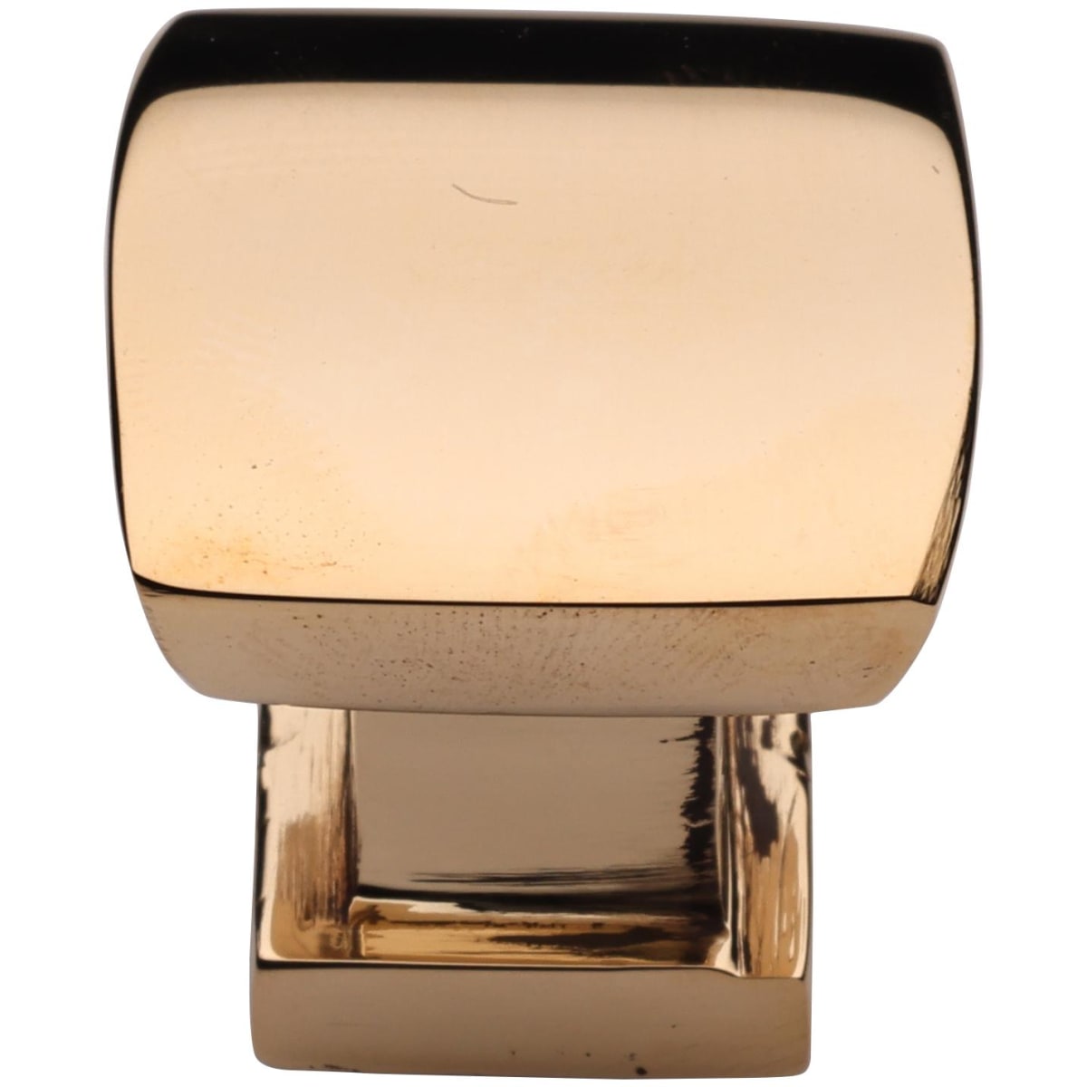 Solid Brass Hudson 1-3/8 Inch Square Cabinet Knob