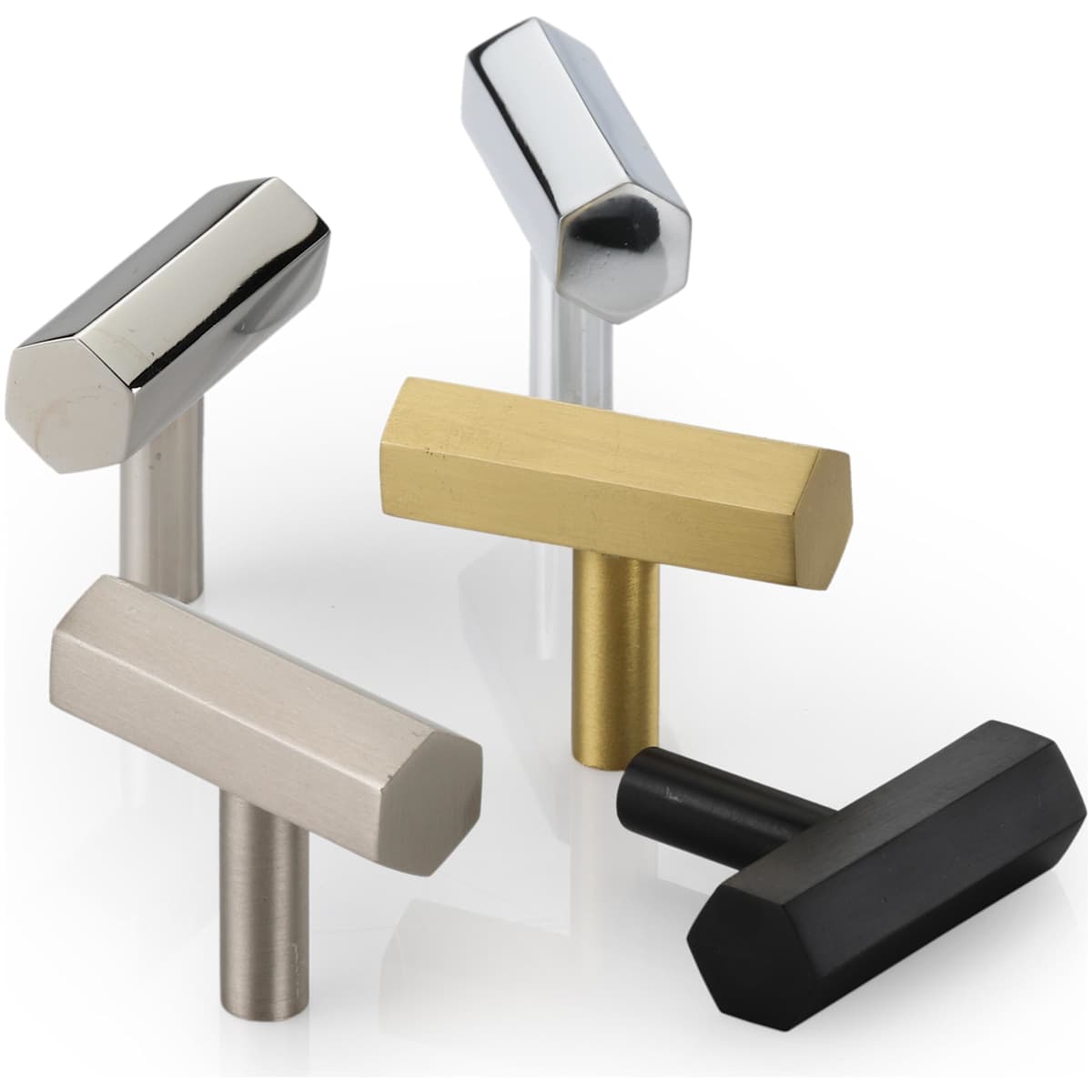 Ashley Norton - MT4423-040-MSB - Solid Brass Hex 1-5/8 Inch Bar Cabinet Knob in Satin Brass