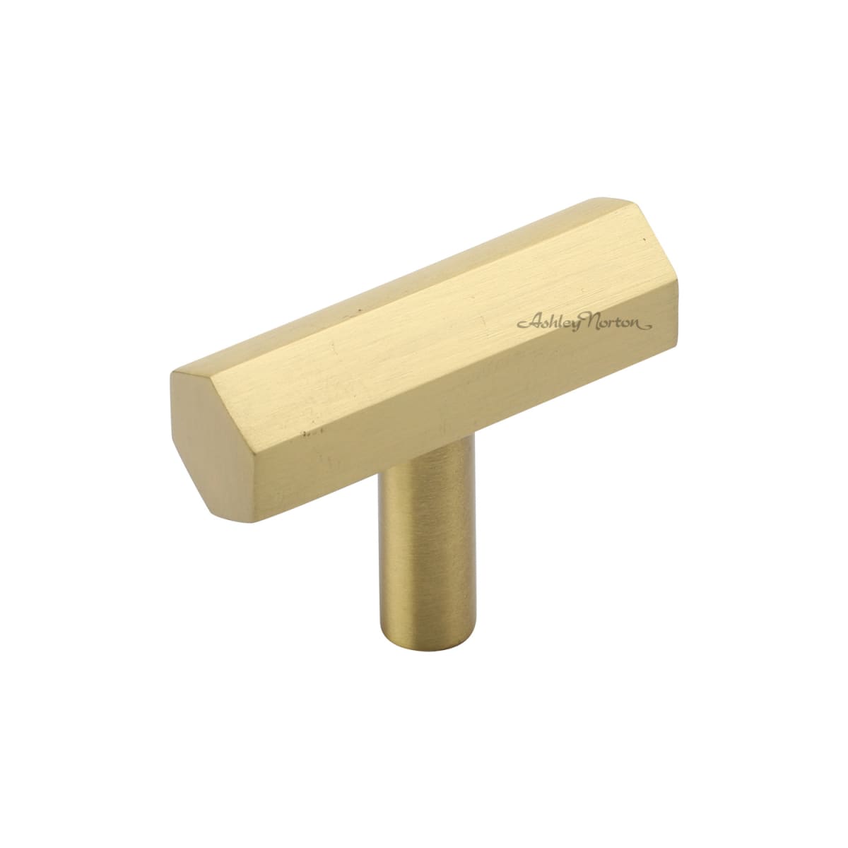 Ashley Norton - MT4423-040-MSB - Solid Brass Hex 1-5/8 Inch Bar Cabinet Knob in Satin Brass