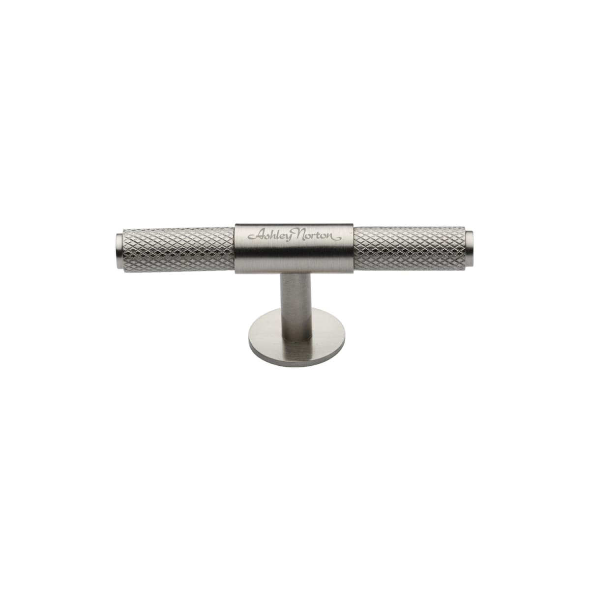 Ashley Norton - MT4463-000-GSN - Solid Brass Basel Knurled 3-9/16 Inch Bar Cabinet Knob in Satin Nickel