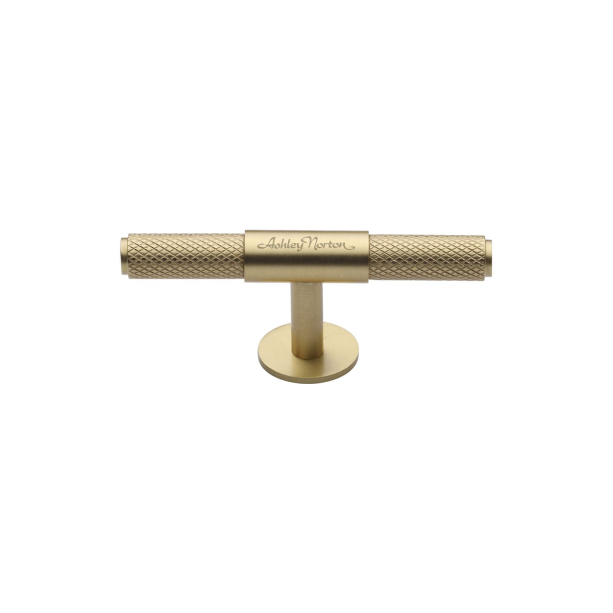 Solid Brass Basel Knurled 3-9/16 Inch Bar Cabinet Knob
