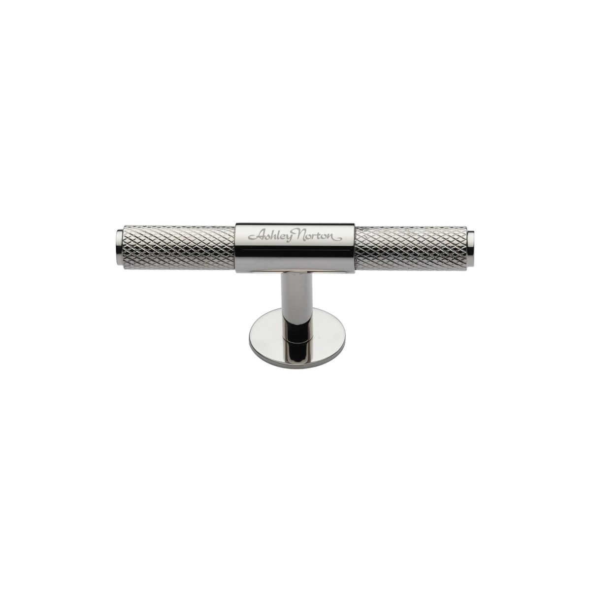 Ashley Norton - MT4463-000-PNI - Solid Brass Basel Knurled 3-9/16 Inch Bar Cabinet Knob in Polished Nickel
