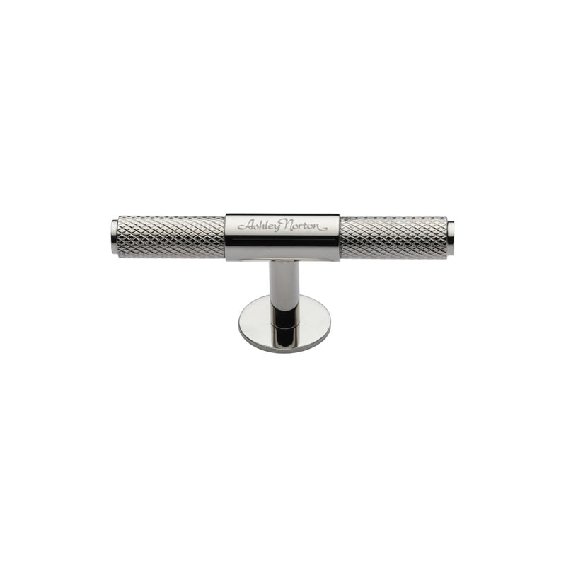 Ashley Norton - MT4463-000-PNI - Solid Brass Basel Knurled 3-9/16 Inch Bar Cabinet Knob in Polished Nickel