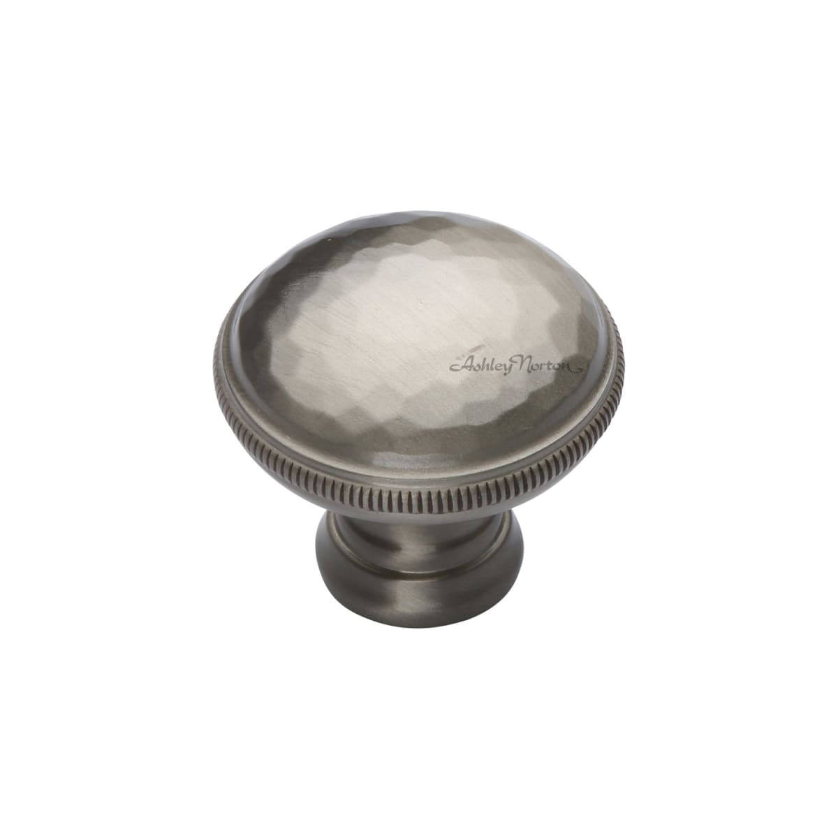 Solid Brass Hammered 1-1/4 Inch Mushroom Cabinet Knob