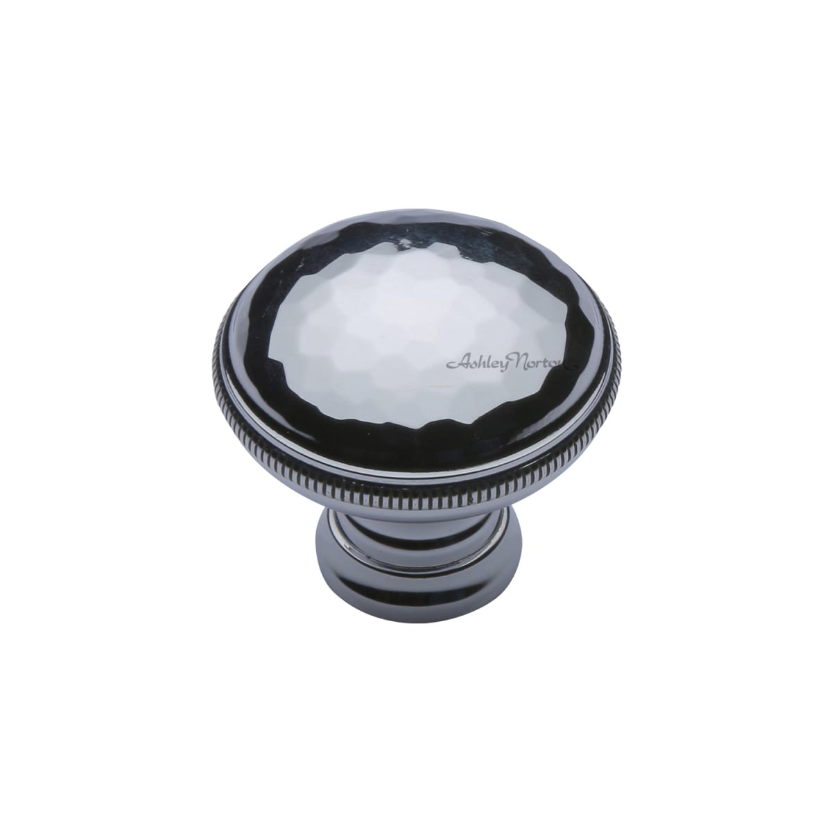 Ashley Norton - MT4545-032-PCH - Solid Brass Hammered 1-1/4 Inch Mushroom Cabinet Knob in Polished Chrome
