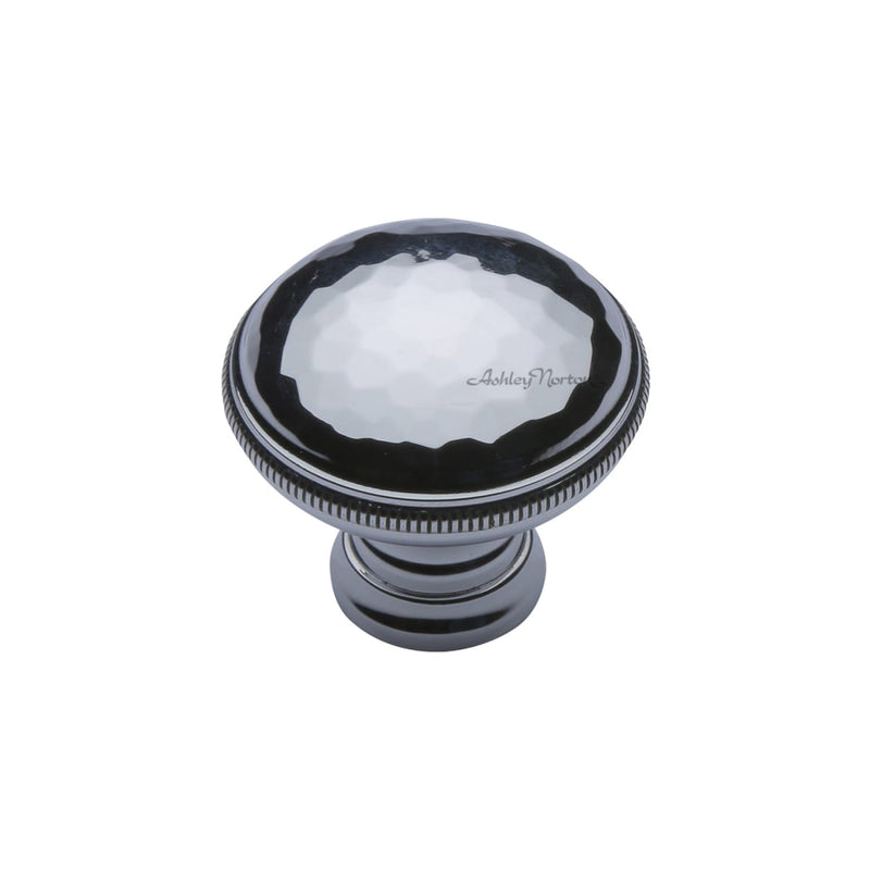 Ashley Norton - MT4545-032-PCH - Solid Brass Hammered 1-1/4 Inch Mushroom Cabinet Knob in Polished Chrome