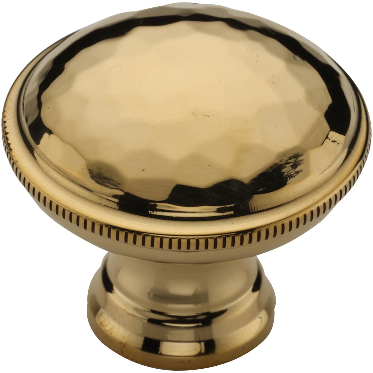 Solid Brass Hammered 1-1/4 Inch Mushroom Cabinet Knob