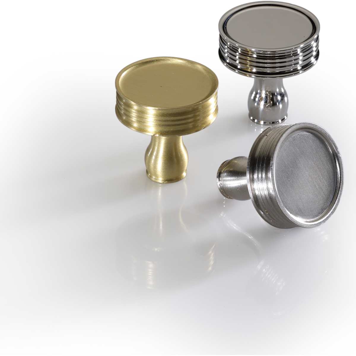 Ashley Norton - MT4547-032-BLK - Solid Brass Lisbon Ridged 1-1/4 Inch Mushroom Cabinet Knob in Flat Black