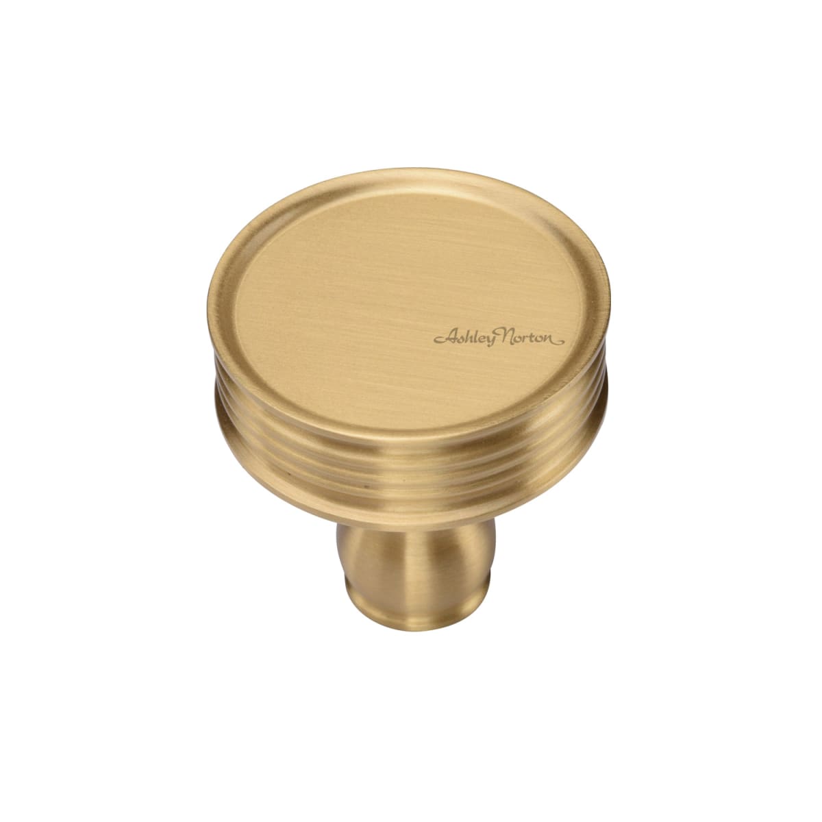 Solid Brass Lisbon Ridged 1-1/4 Inch Mushroom Cabinet Knob