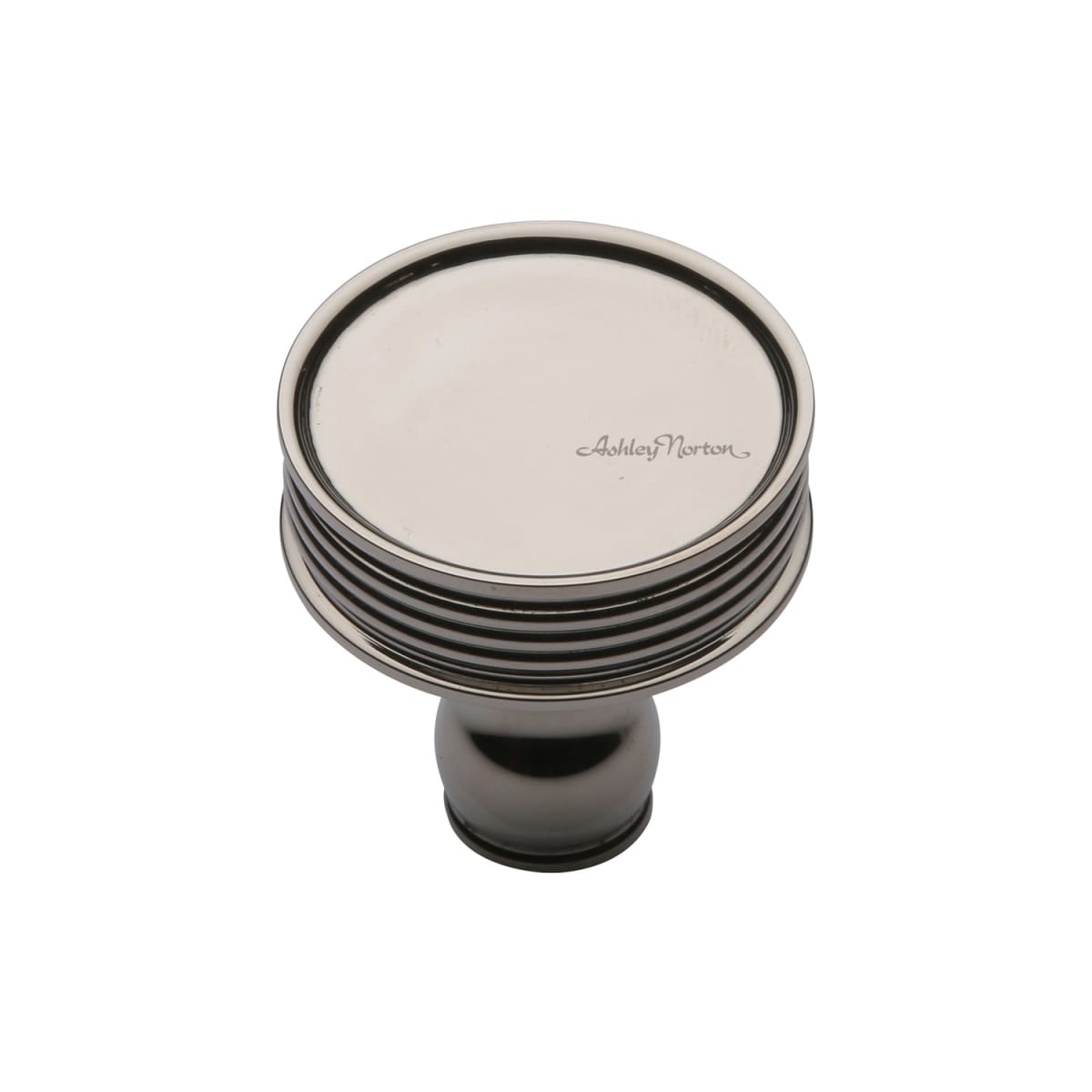 Solid Brass Lisbon Ridged 1-1/4 Inch Mushroom Cabinet Knob