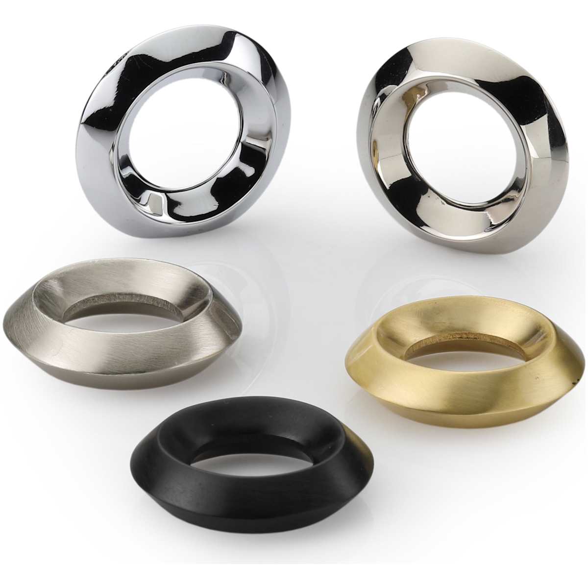 Ashley Norton - MT4553-040-PNI - Solid Brass Ring 1-9/16 Inch Designer Cabinet Knob in Polished Nickel