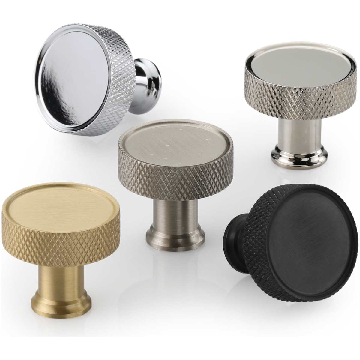 Ashley Norton - MT4648-032-ULB - Solid Brass Lisbon Knurled 1-1/4 Inch Mushroom Cabinet Knob in Unlacquered Brass