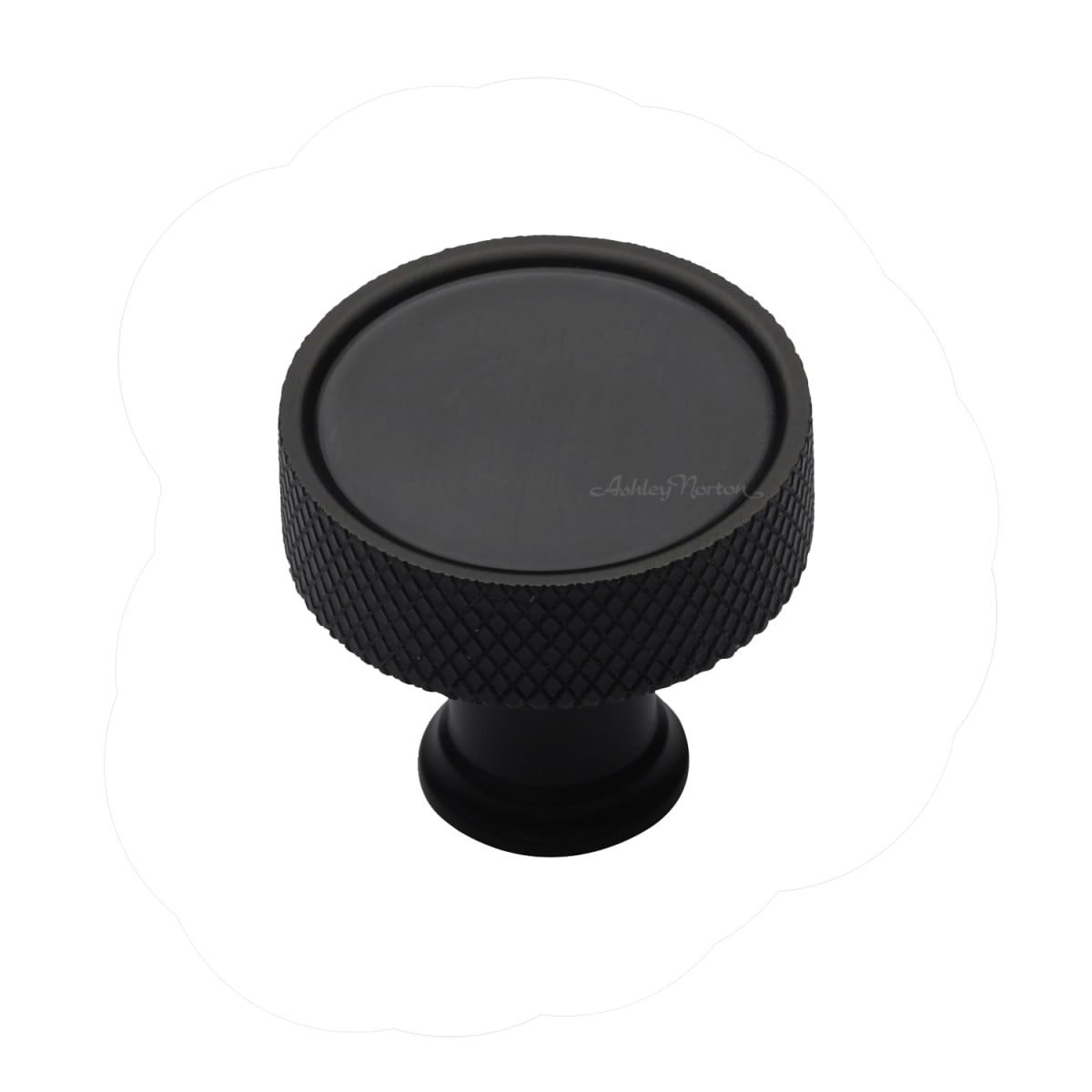 Solid Brass Lisbon Knurled 1-1/4 Inch Mushroom Cabinet Knob