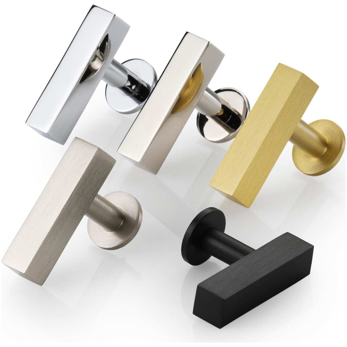 Ashley Norton - MT4670-044-BLK - Solid Brass Square Profile 1-5/8 Inch Bar Cabinet Knob in Flat Black
