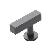 Ashley Norton - MT4670-044-BLK - Solid Brass Square Profile 1-5/8 Inch Bar Cabinet Knob in Flat Black
