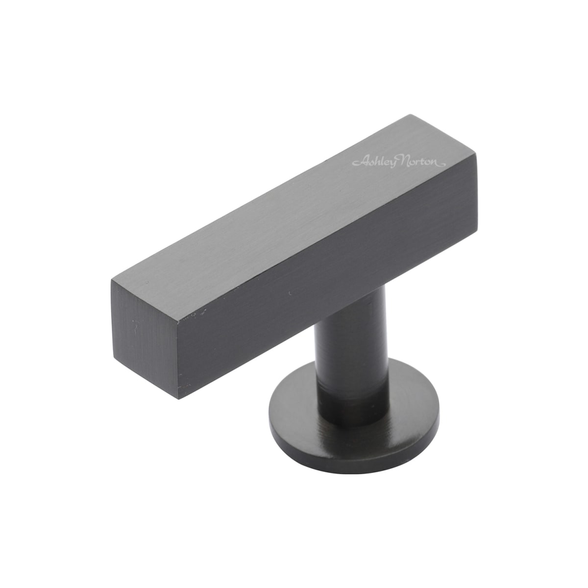 Ashley Norton - MT4670-044-BLK - Solid Brass Square Profile 1-5/8 Inch Bar Cabinet Knob in Flat Black