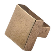 Ashley Norton - NB.3678 11/2 - Solid Bronze Puffed 1-1/2 Inch Square Cabinet Knob in Natural Bronze