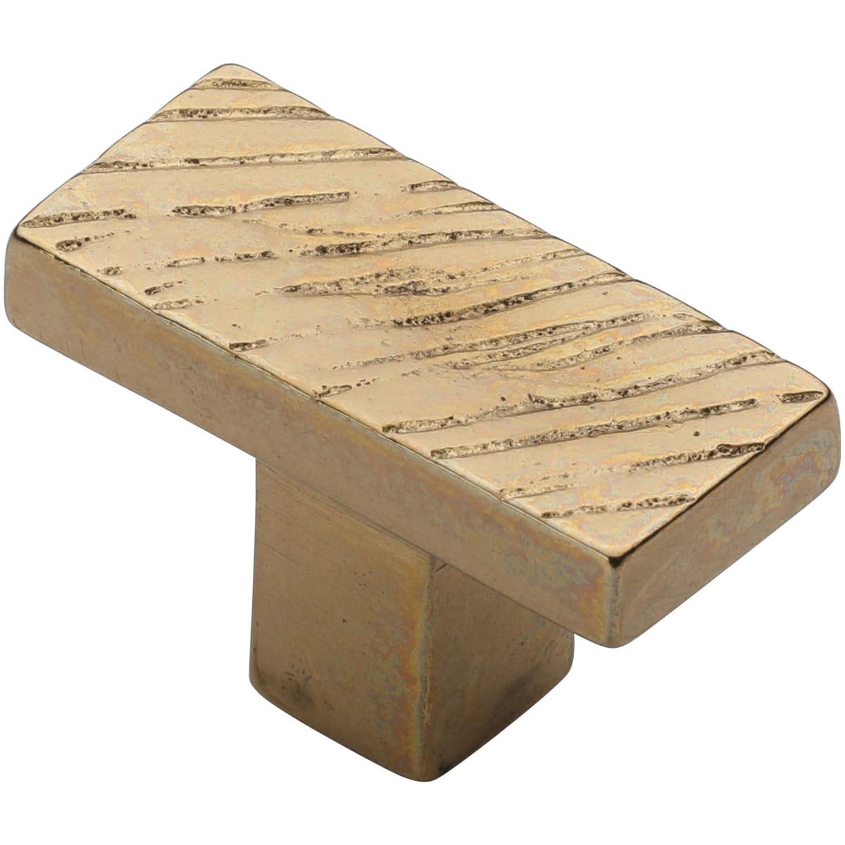 Solid Bronze Textured 3/4 Inch Rectangular Cabinet Knob