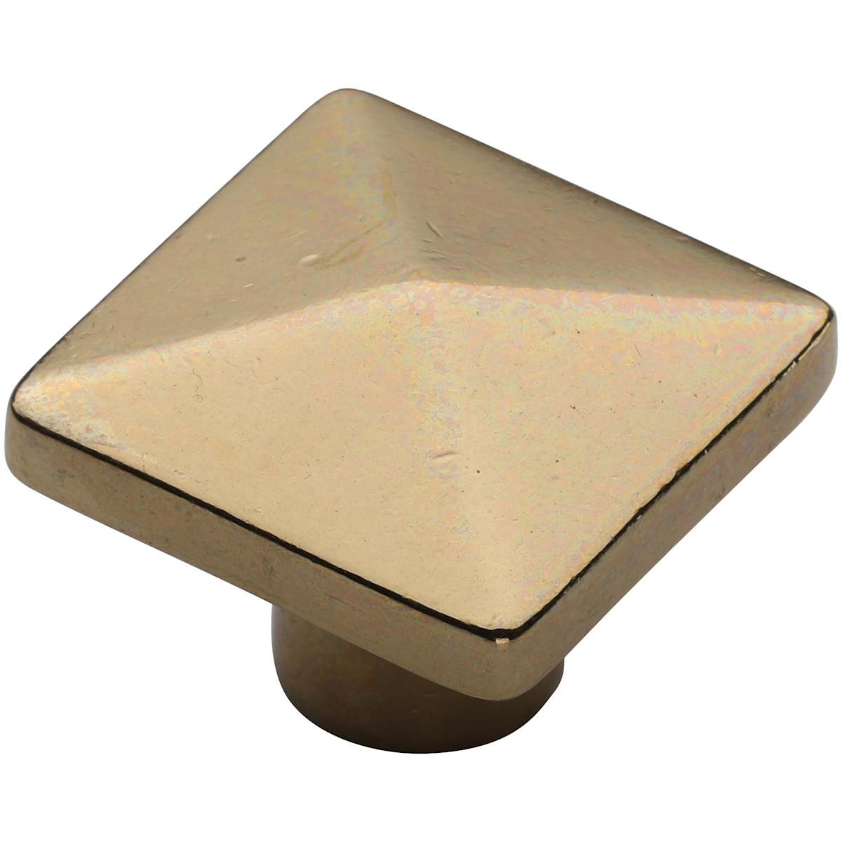 Solid Bronze Pyramid 1-1/2 Inch Square Cabinet Knob