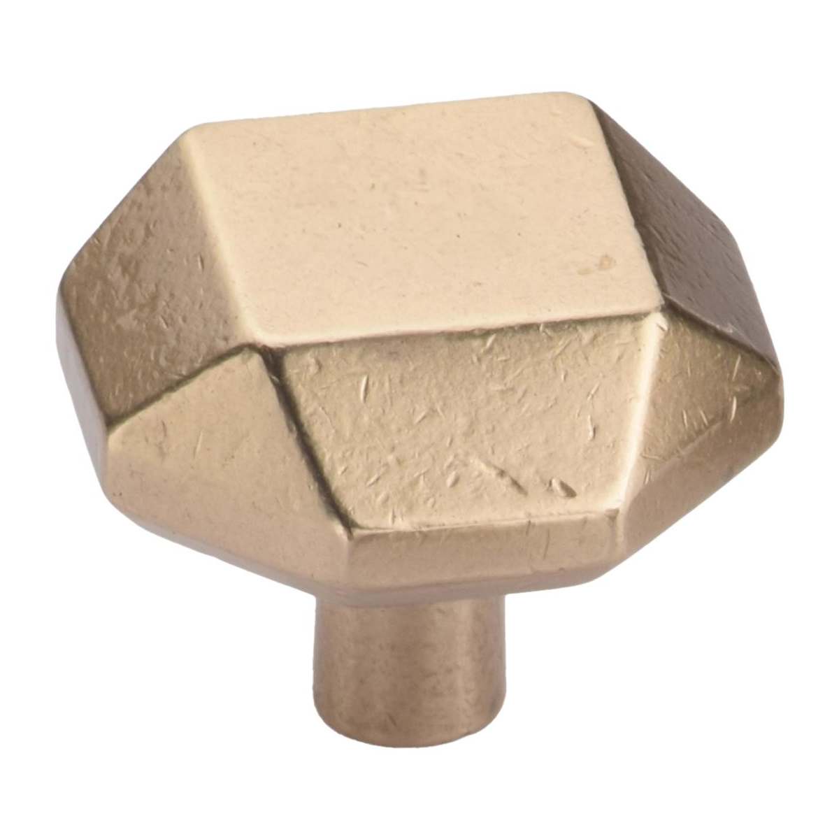 Solid Bronze Faceted 1-1/4 Inch Geometric Cabinet Knob