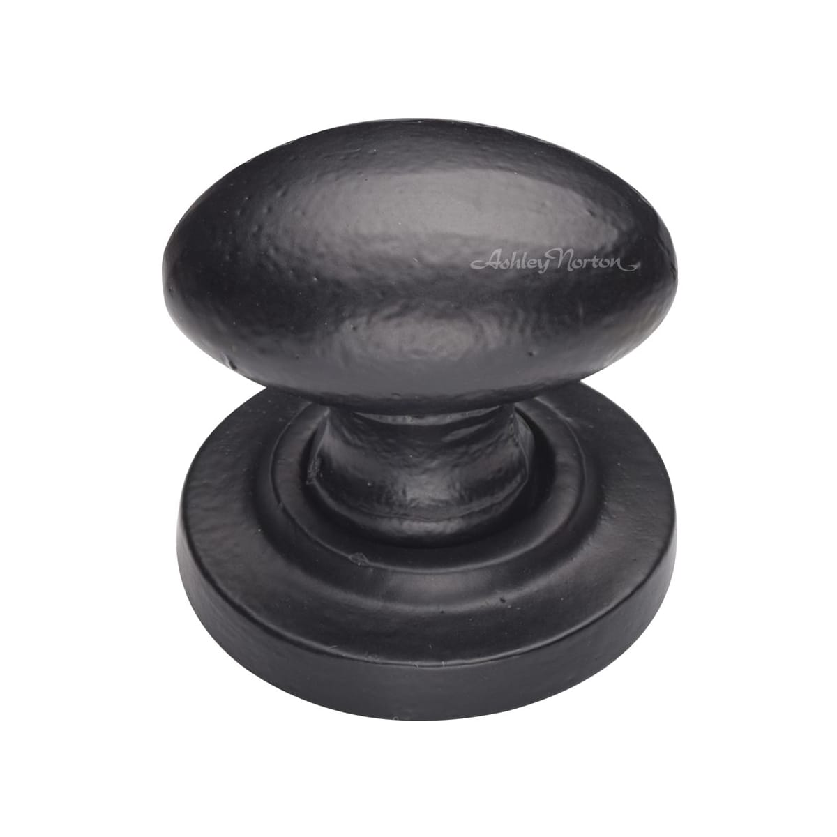 Solid Bronze Oval 1-1/4 Inch Oval Cabinet Knob with Backplate
