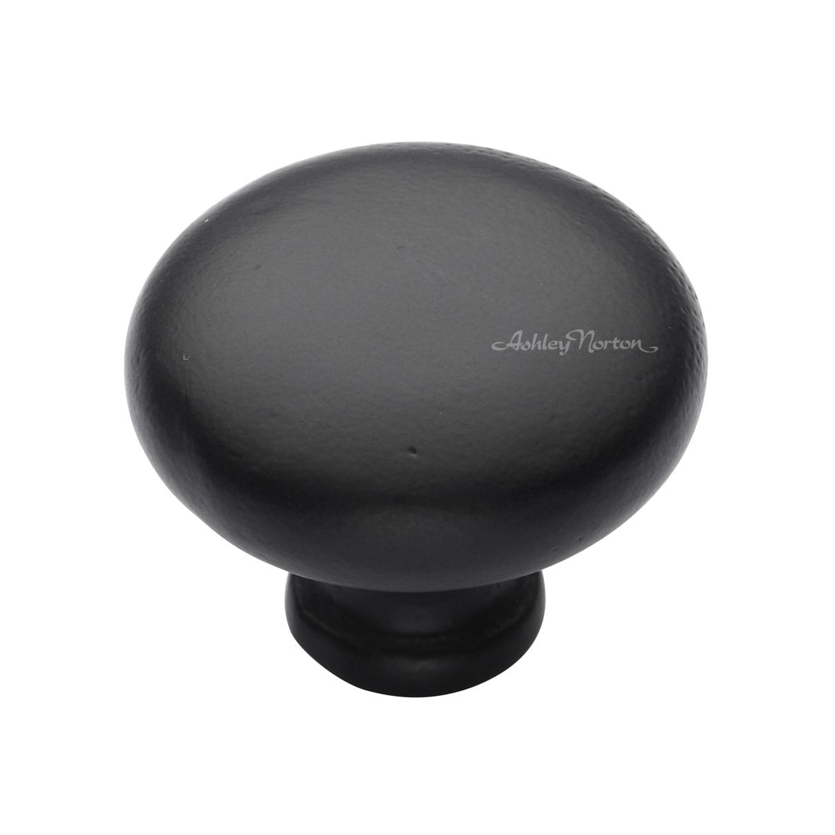 Ashley Norton - TC.117 11/2 - Solid Bronze 1-1/2" Rustic Round Cabinet Knob / Drawer Knob in Distressed Black