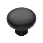Ashley Norton - TC.117 11/2 - Solid Bronze 1-1/2" Rustic Round Cabinet Knob / Drawer Knob in Distressed Black
