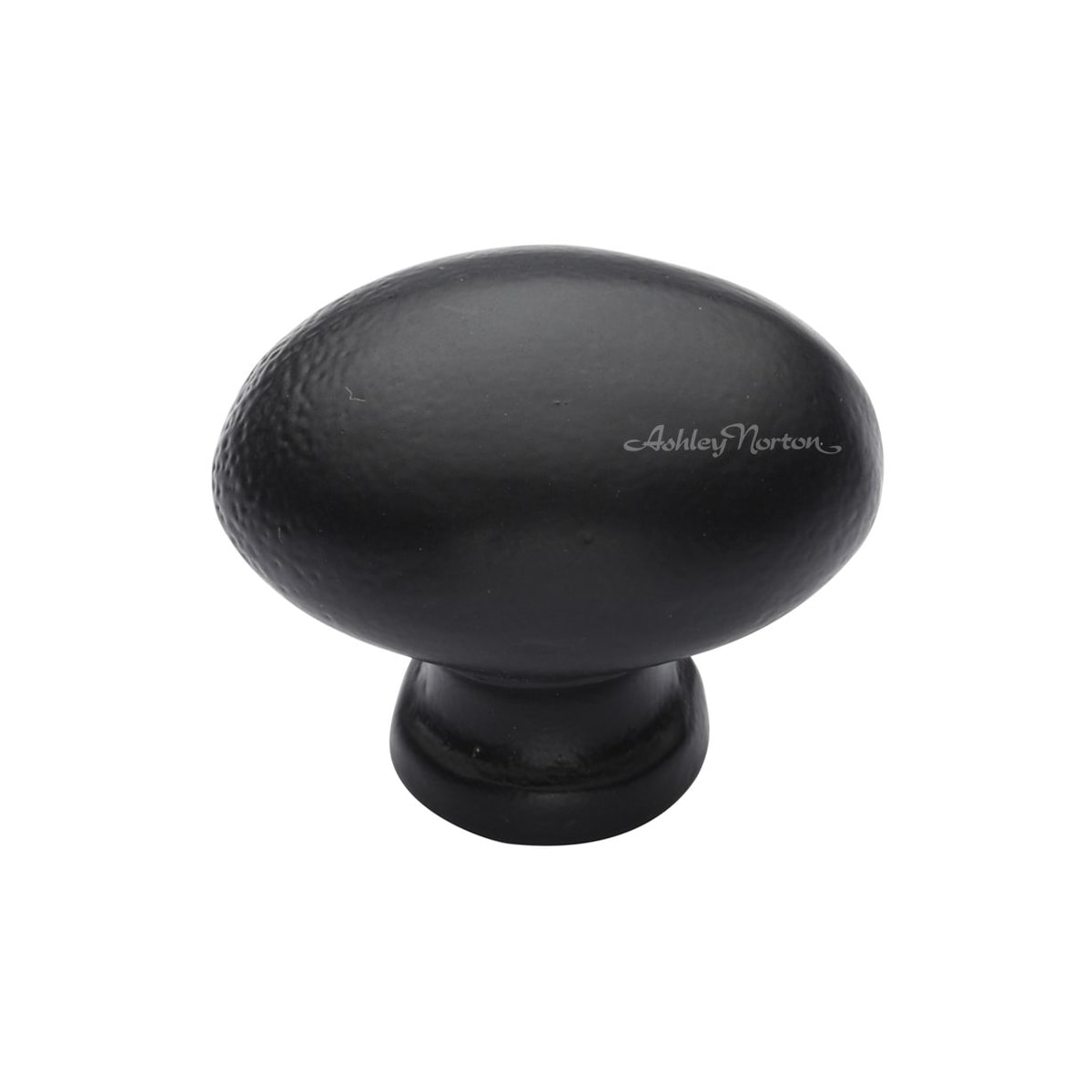 Solid Bronze 1-1/2 Inch Rustic Oval Egg Cabinet Knob / Drawer Knob