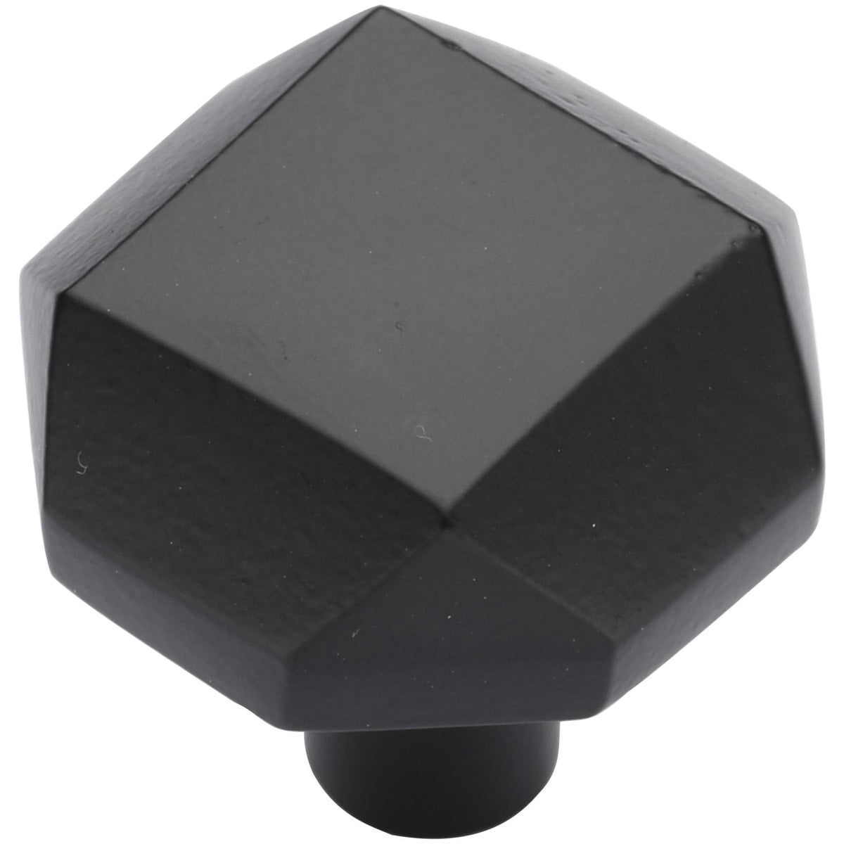 Ashley Norton - TC.3995 11/4 - Solid Bronze Faceted 1-1/4 Inch Geometric Cabinet Knob in Distressed Black