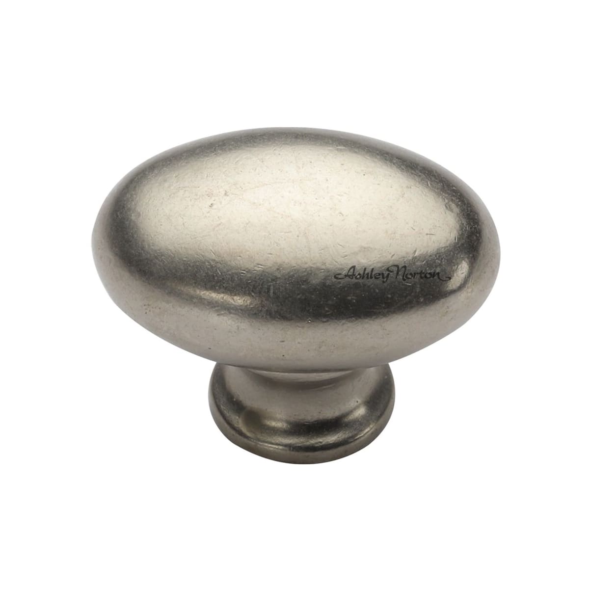 Ashley Norton - WL.118 11/4 - Solid Bronze Oval 1-1/4 Inch Oval Cabinet Knob in White Bronze