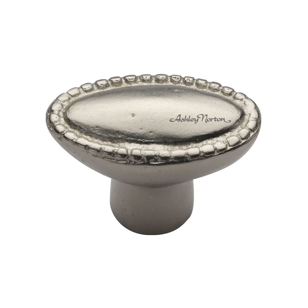 Ashley Norton - WL.3621 11/2 - Solid Bronze Opal 1-1/2 Inch Oval Cabinet Knob in White Bronze