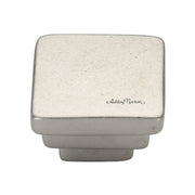 Ashley Norton - WL.3672 11/2 - Solid Bronze Square Step 1-1/2 Inch Square Cabinet Knob in White Bronze