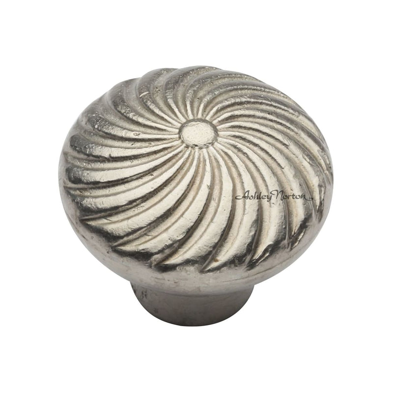 Ashley Norton - WL.3891 11/2 - Solid Bronze Wheel 1-1/2 Inch Mushroom Cabinet Knob in White Bronze