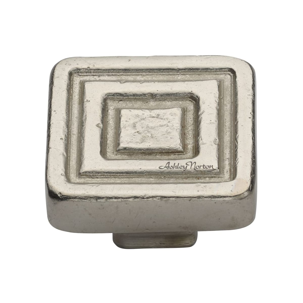 Solid Bronze Rustic Deco 1-1/2 Inch Square Cabinet Knob