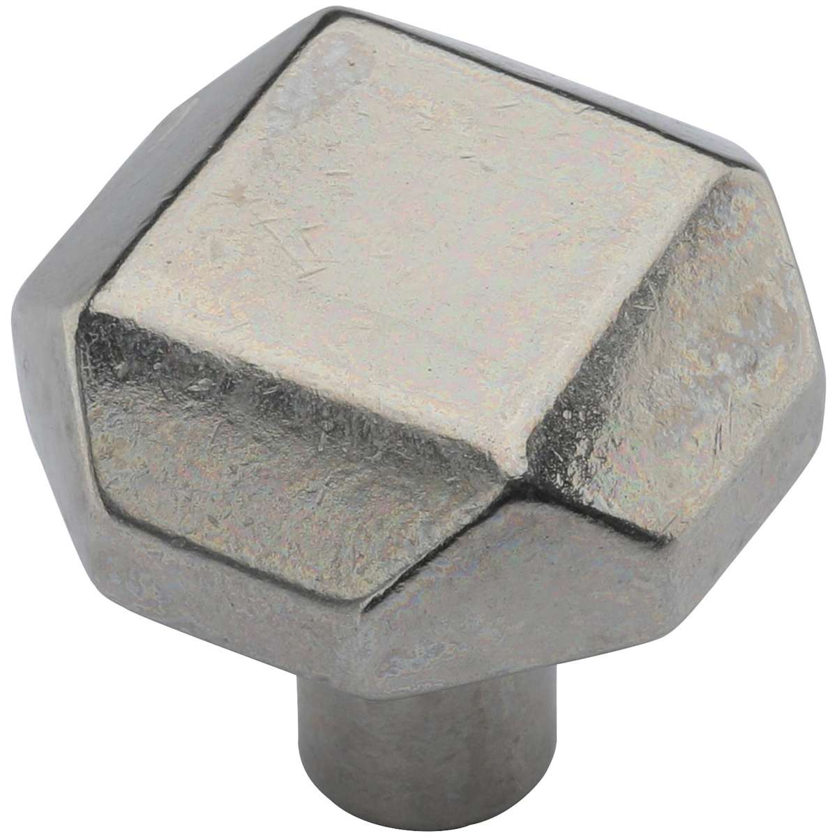 Solid Bronze Faceted 1-1/4 Inch Geometric Cabinet Knob