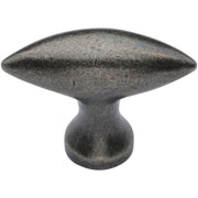 Ashley Norton - WM.112 2 - Solid Bronze Cleat 2 Inch Oval Cabinet Knob in White Medium